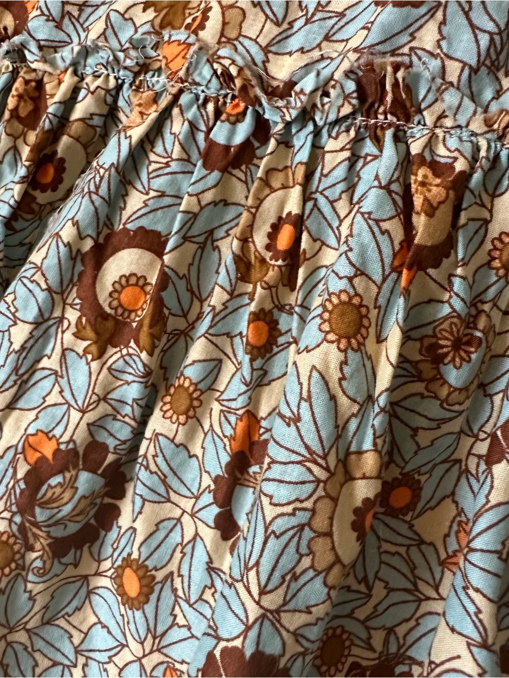 100% Cotton Boho Maxi Spaghetti Strap Baby Doll Dress Sz S - Picture 5 of 6